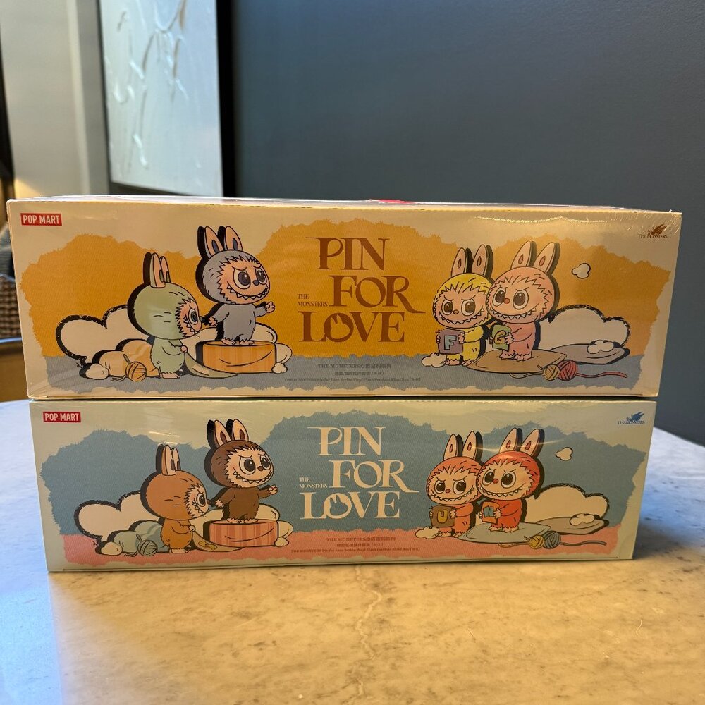 THE MONSTERS Pin for Love Series-Vinyl Plush Pendant Blind Box (A-Z) (Set of 28)